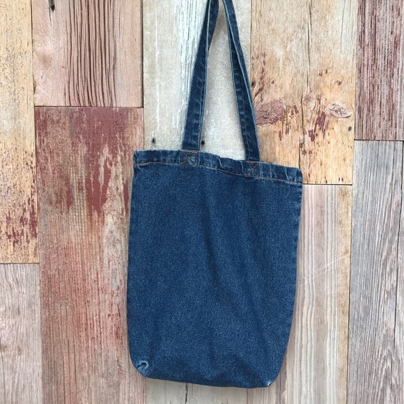 Hand Painted Jean Tote - Picture 3 of 5